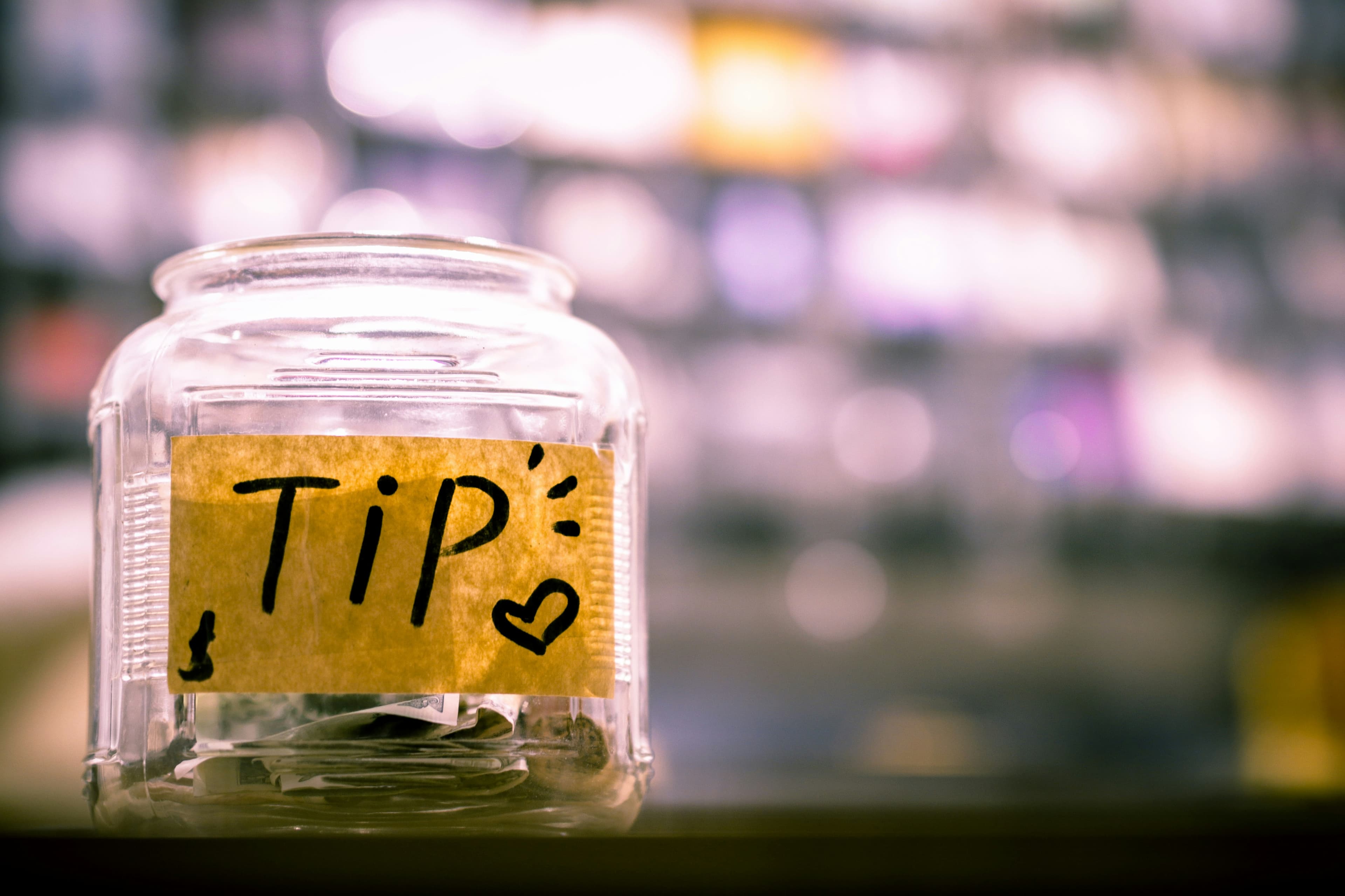 Receipt with tip calculation